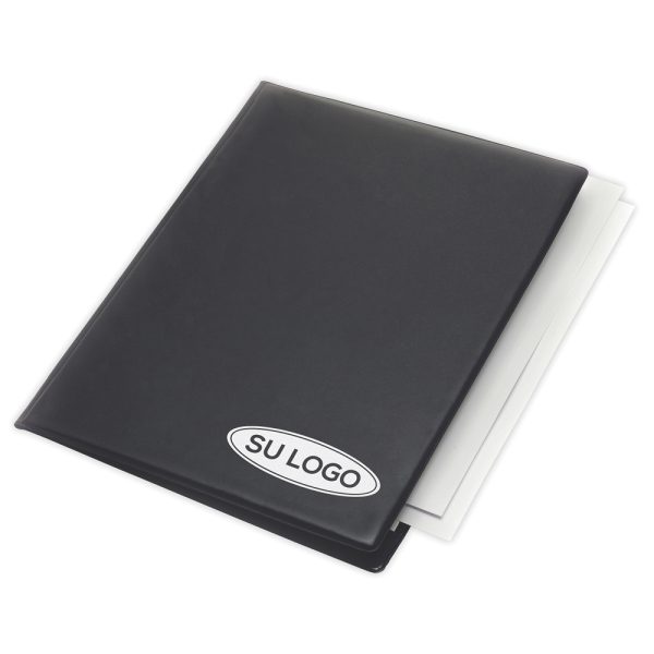 Carpeta tamaño carta con porta block y porta pluma