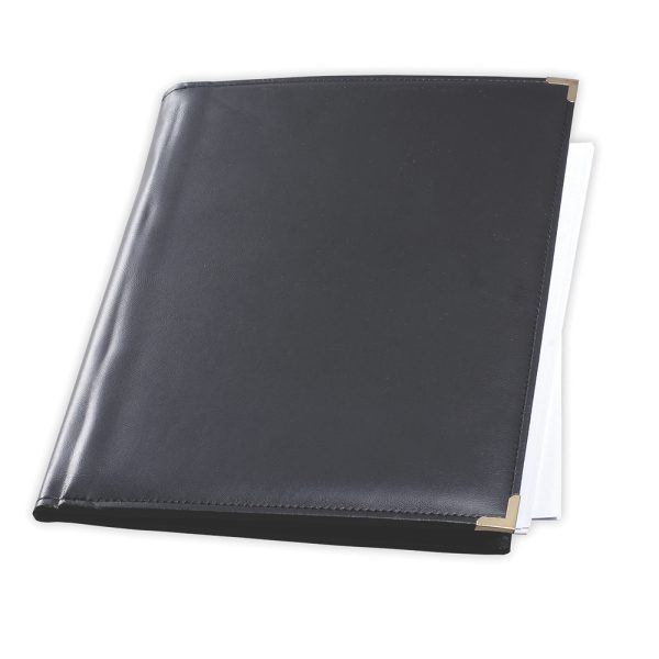 Carpeta de curpiel para congreso negra con esquineros - Image 2